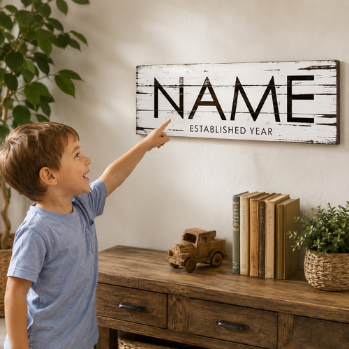 Personalized Family Name Canvas