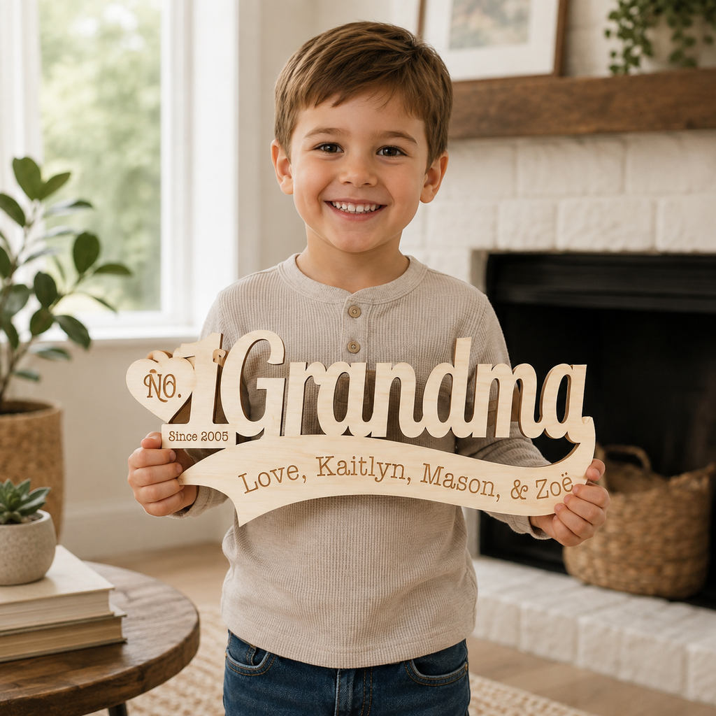 Personalized Grandma Wood Plaque