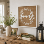 Framed Family Wooden Wall Sign