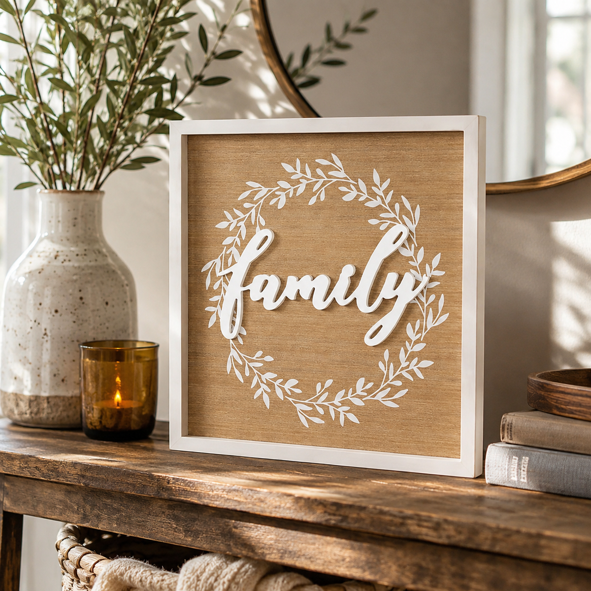Framed Family Wooden Wall Sign