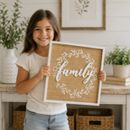 Framed Family Wooden Wall Sign